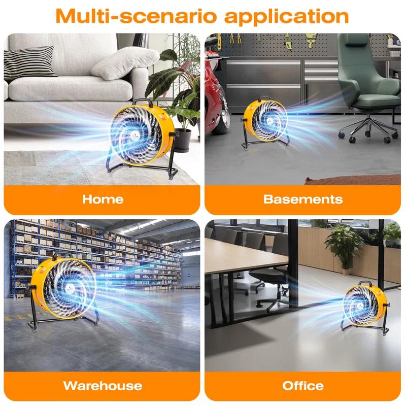 iLIVING iLIVING ILG8TF18-DC 18 in. Low Noise Turbo Fan 4100 CFM 3-Speed Portable Air Circulator for Shop, Office, Greenhouse, Home and Warehouse