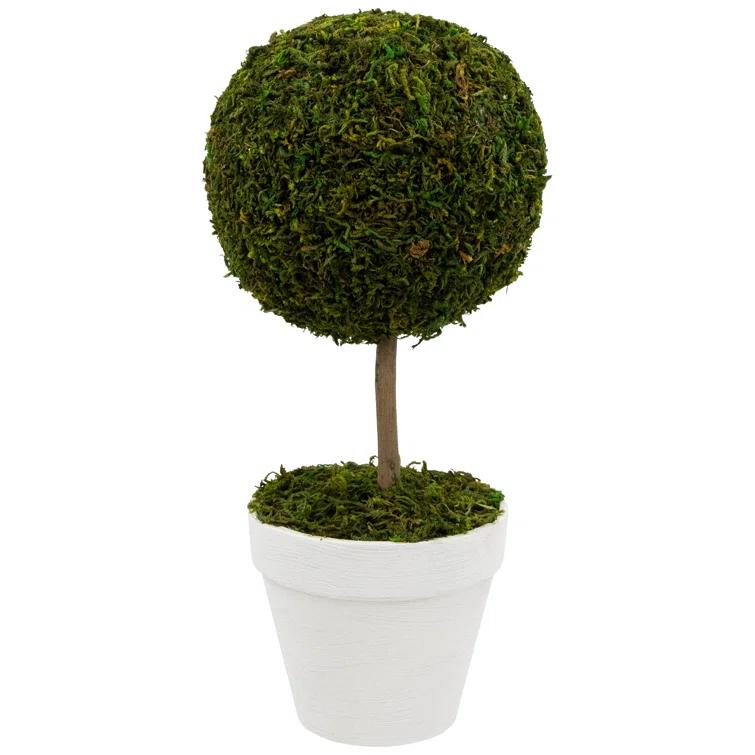 Northlight Seasonal Green Reindeer Moss Ball Potted Artificial Spring Topiary Tree