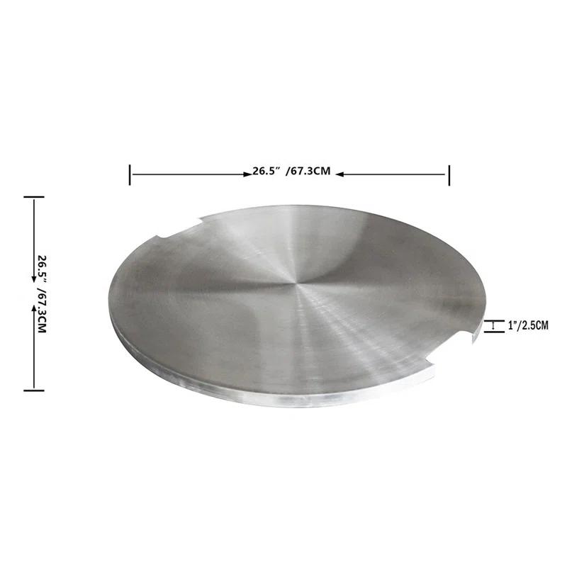 Elementi Lunar Round Stainless Steel Lid for Lunar Bowl Fire Table