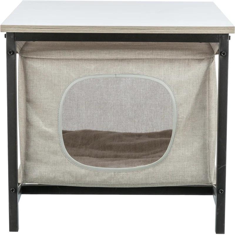 TRIXIE Emmie Indoor Cat Condo, Cat Bed Side Table & Nightstand, Cat Hideaway Cave with Cozy Cushion