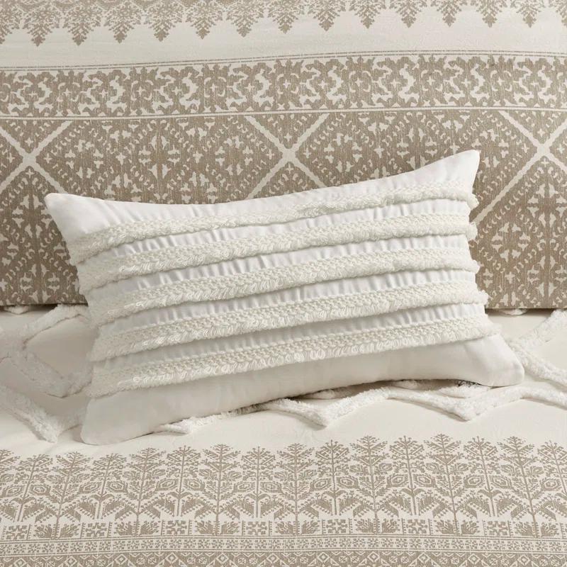 INK+IVY Mila Cotton Duvet Cover Set with Chenille Tufting & Reviews | Wayfair