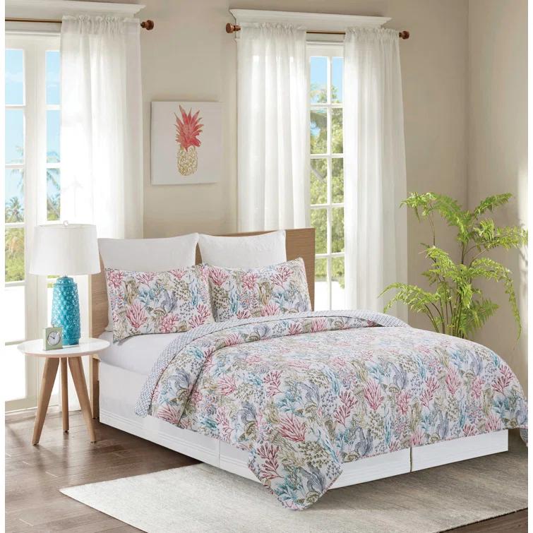 C&F Home Delphina Cotton Percale Reversible Quilt Set