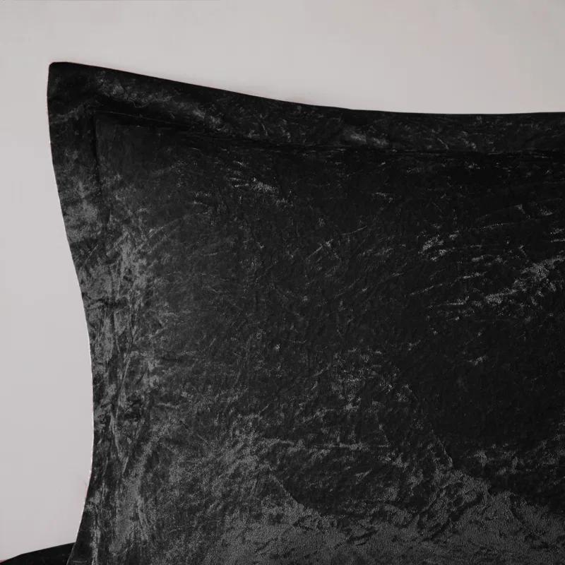 Intelligent Design Felicia Crushed Velvet Comforter Set with Throw Pillow