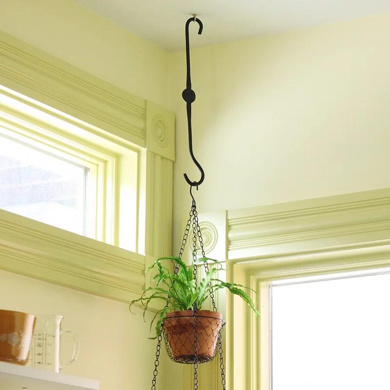 ACHLA Metal Weather Resistant Hook Plant Stand (Set of 2)