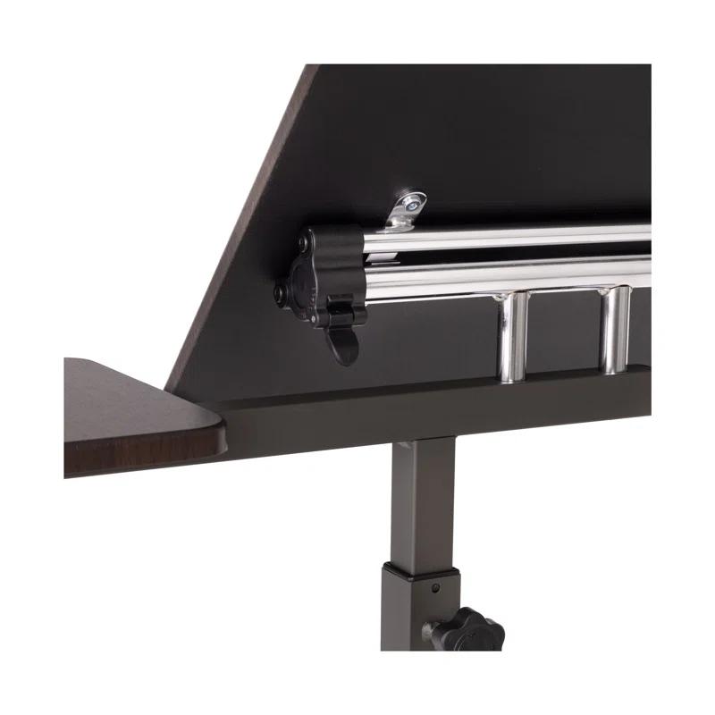 Seville Classics airLIFT Adjustable Height Rolling Tiltable Desk with Mouse Stand