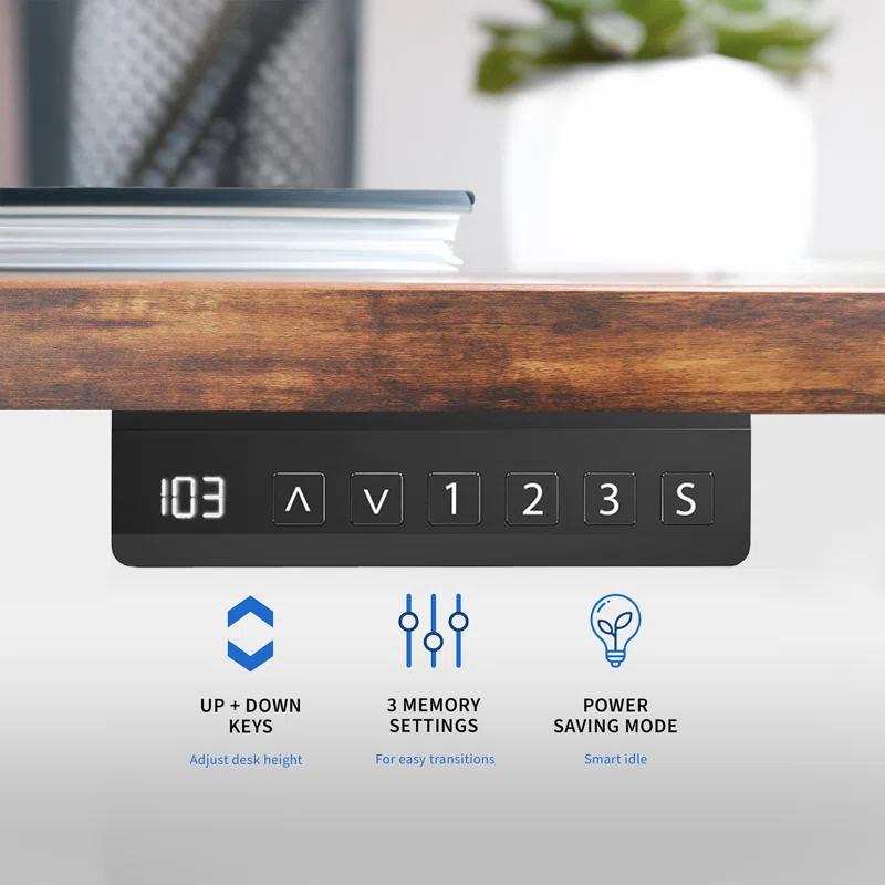 Vivo Black Electric Dual Motor Desk Frame