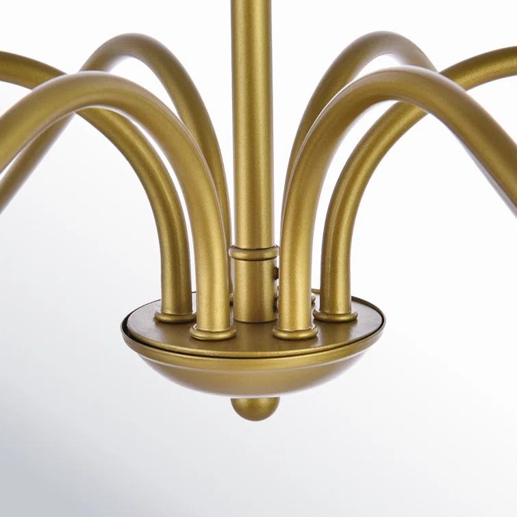 Ableton 6 Light Metal Dimmable Chandelier