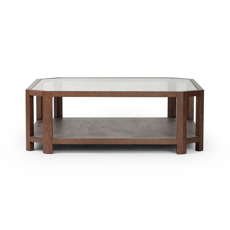 Ebern Designs JENZEN Glass Top Single Coffee Table