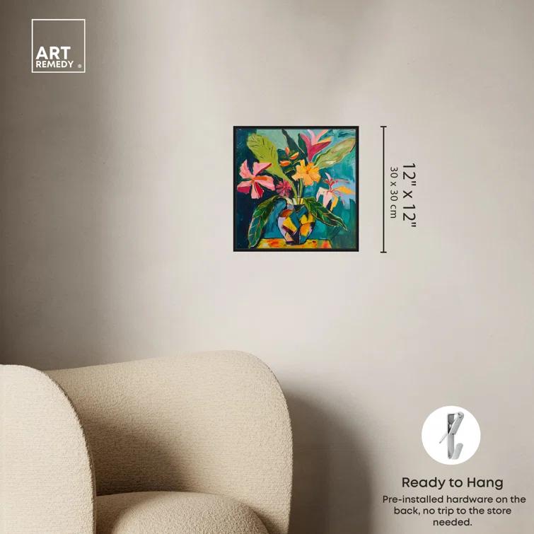 Art Remedy Art Remedy Vase Of Bright Tropical Flowers Ii In Vase Paintings 55959