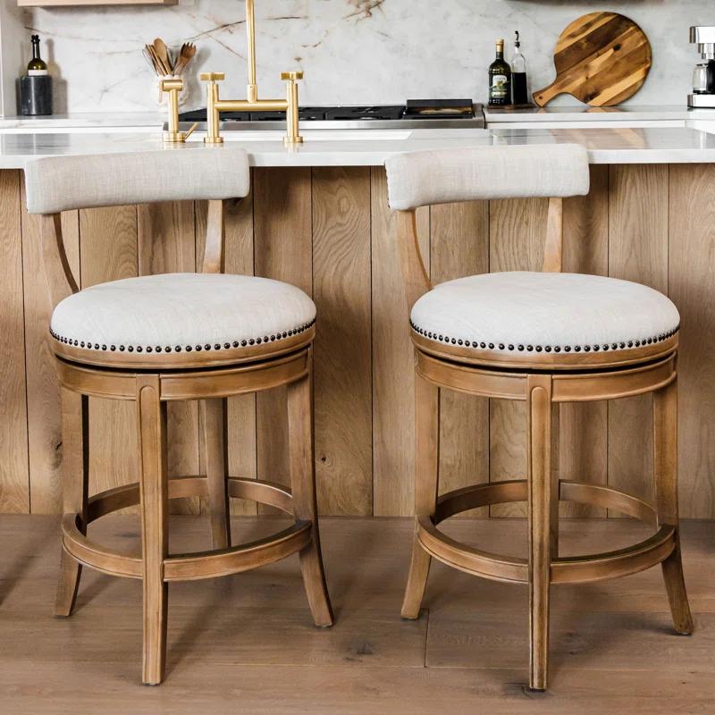 Maven Lane Maven Lane Alexander Stool with Fabric Upholstery