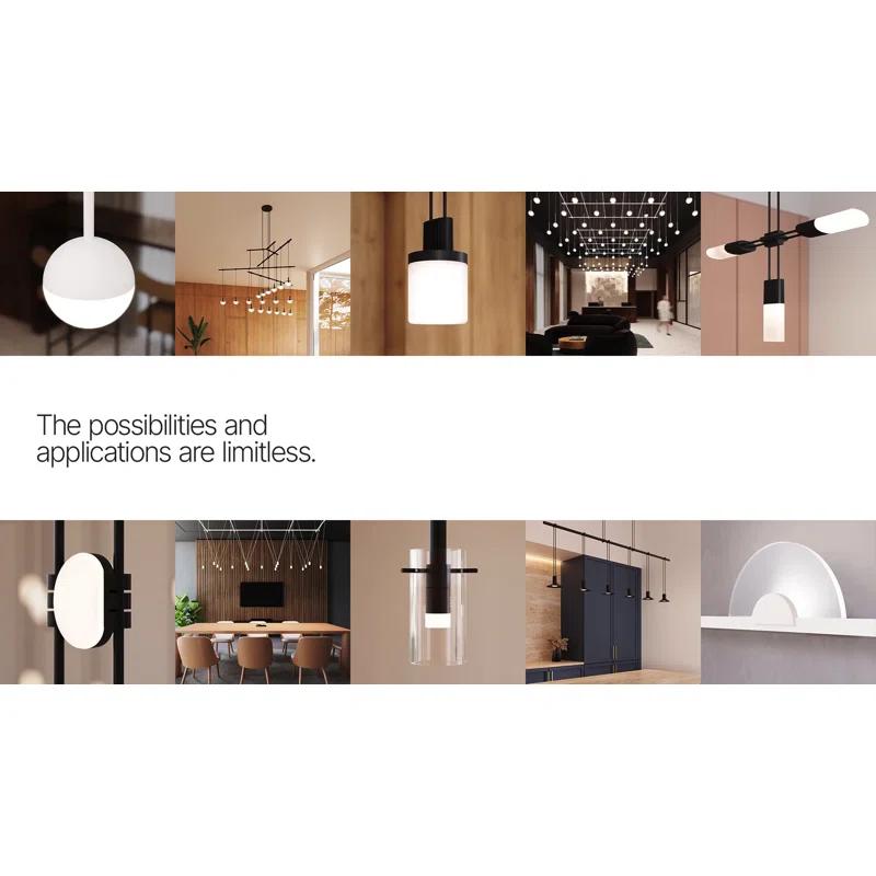 Suspenders 5 - Light Satin Black LED Unique/Statement Pendant