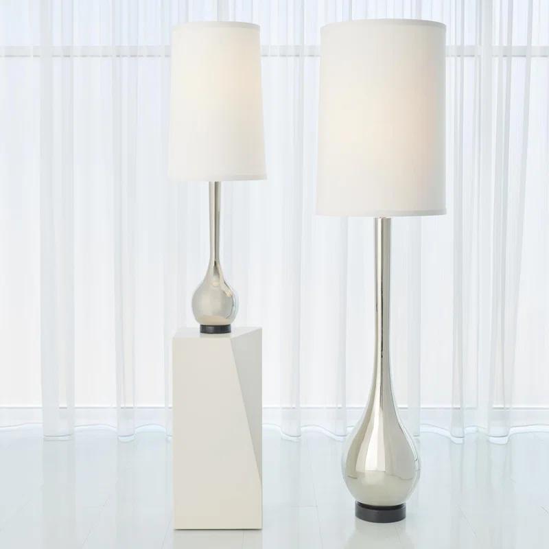 Bulb Floor Lamp-Nickel