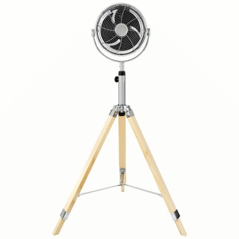 17 Stories Simple Deluxe Tripod Pedestal Fan, 3 Speed Adjustment, Multiple Wide Angle Standing Fan, Suitable For Bedroom, Living Room And Office, Silver-10 Inch, 10 Inch