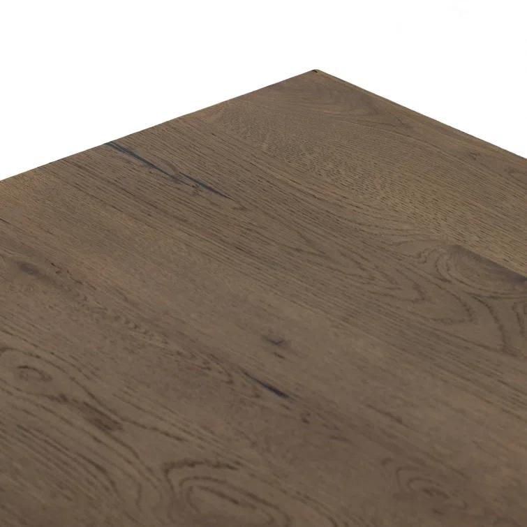 Amber Oak Resin Executive Desk with Drawer