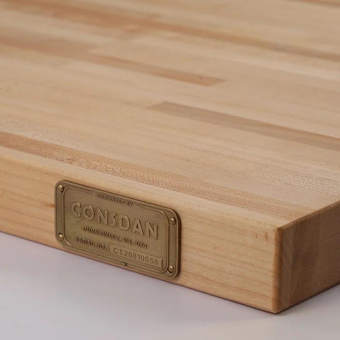 CONSDAN 25'' W Solid Wood Rectangular Square Edge Table Top