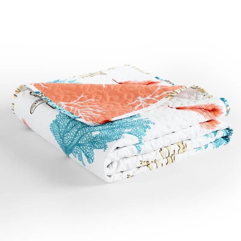Lush Decor Coastal Reef Feather Reef Throw