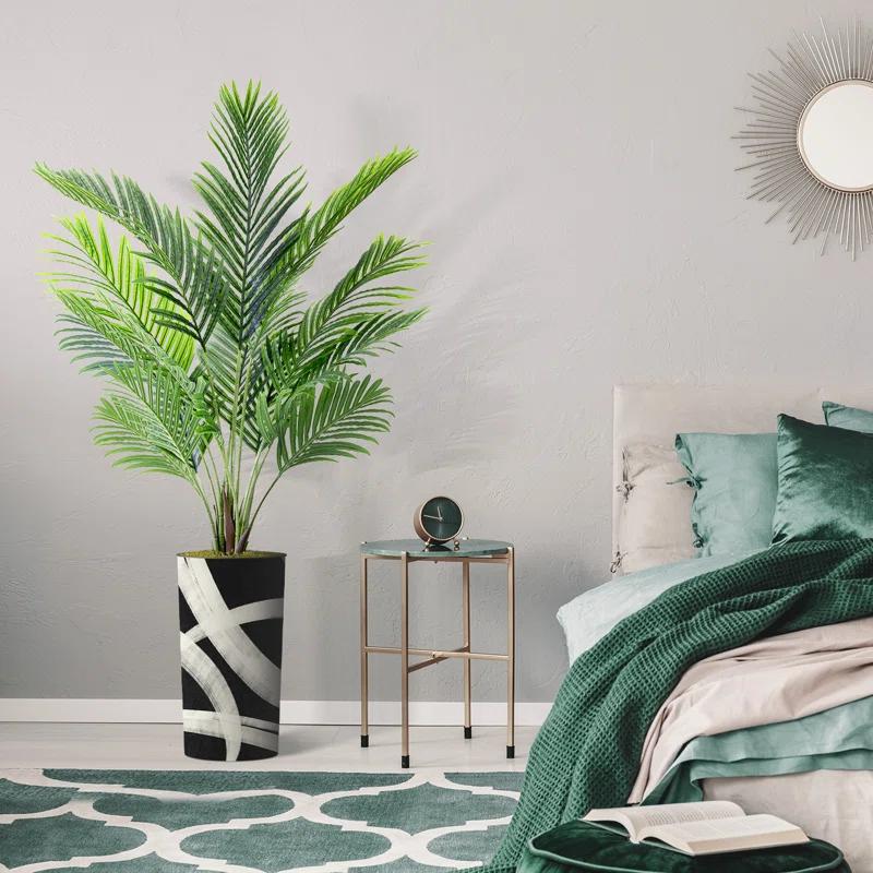 SIGNLEADER Artificial Plant In Planter, Fake Areca Tropical Palm Plant Home Decoration (Plant Pot Plus Plant)