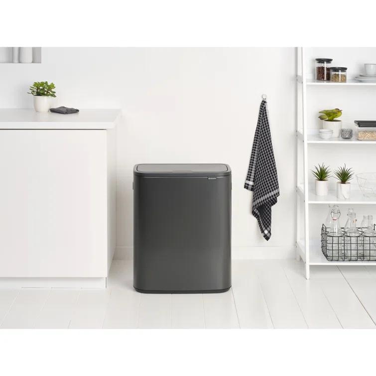 Brabantia Bo Touch Top Trash Can, 16 Gallon