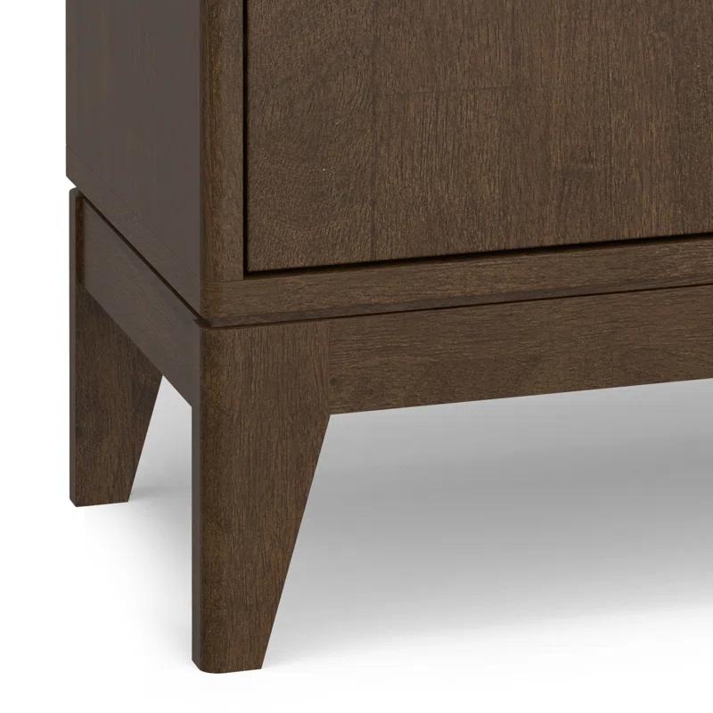 Simpli Home Harper 38"W Solid Wood Mid-Century Modern 2-Door Sideboard Buffet with Adjustable Shelves