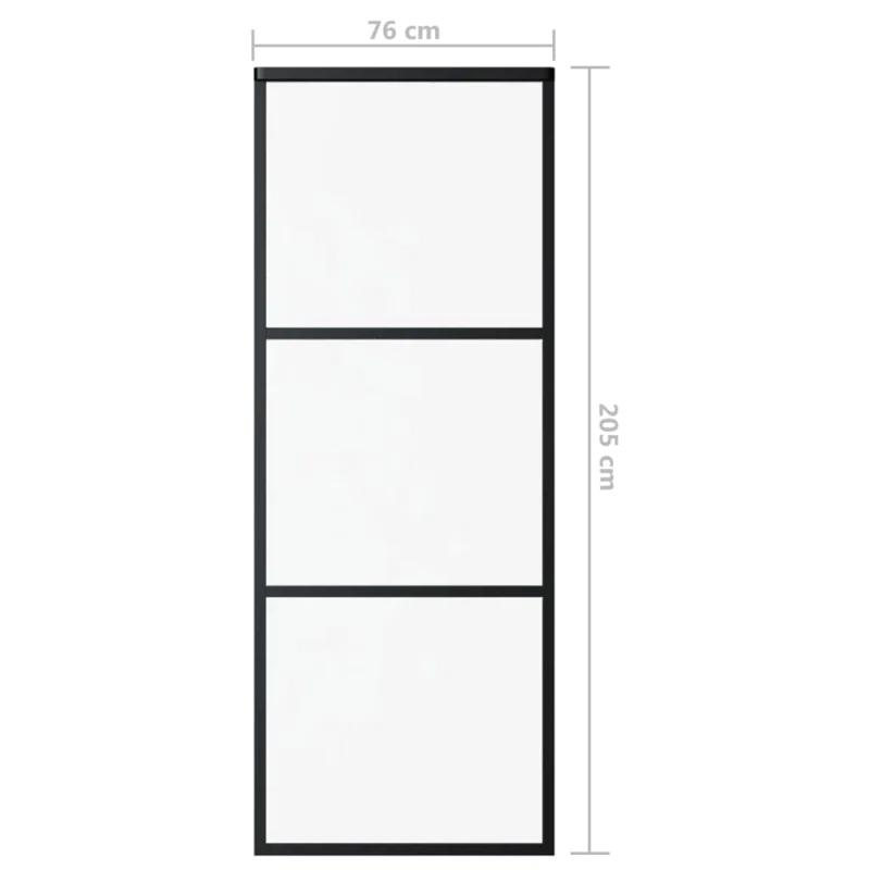 VidaXL 80.7'' Glass without Installation Hardware Kit Barn Door