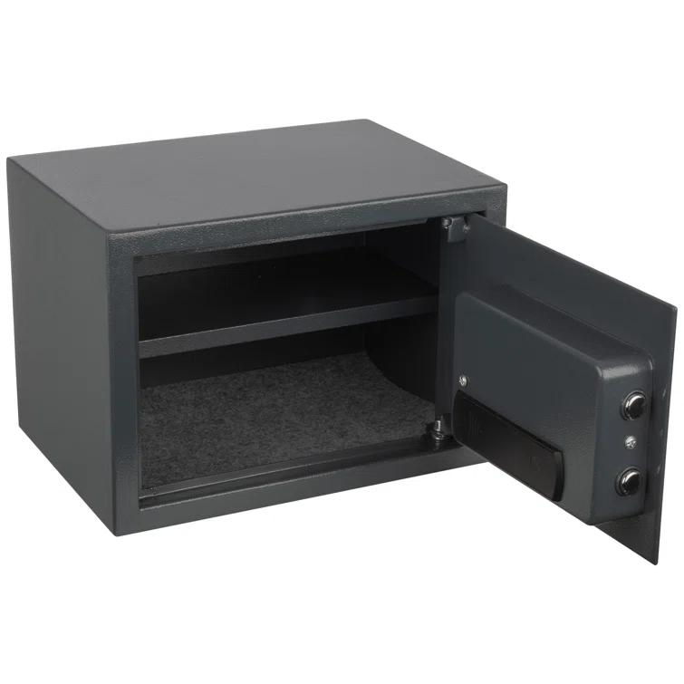 Stalwart Stalwart Electronic Safe - Digital Biometric Fingerprint Lock Box with 2 Override Keys