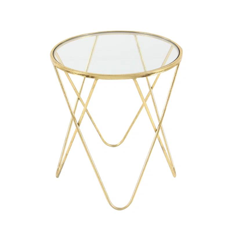 Mercer41 Minehead Glass Top Nesting Tables