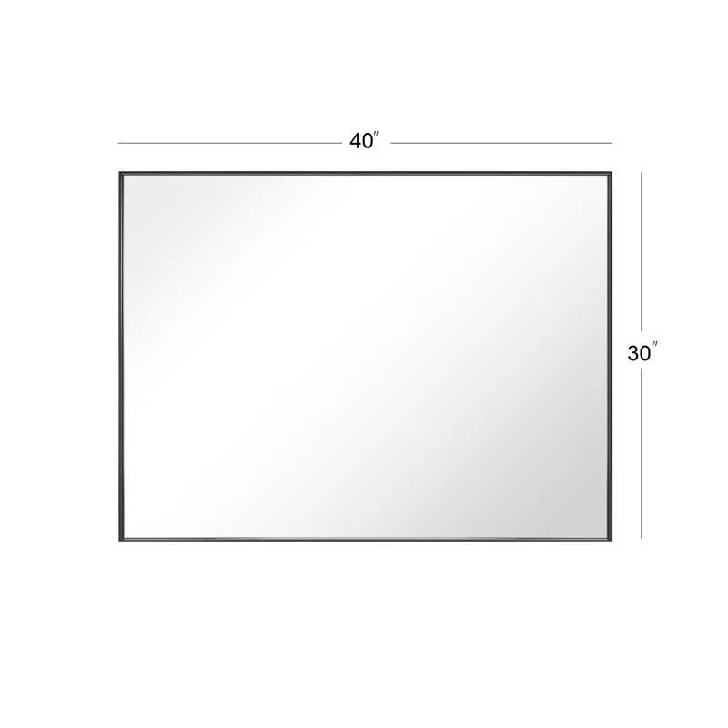 Modern & Contemporary Rectangle Bathroom Vanity Mirror Metal Framed Wall Mirror