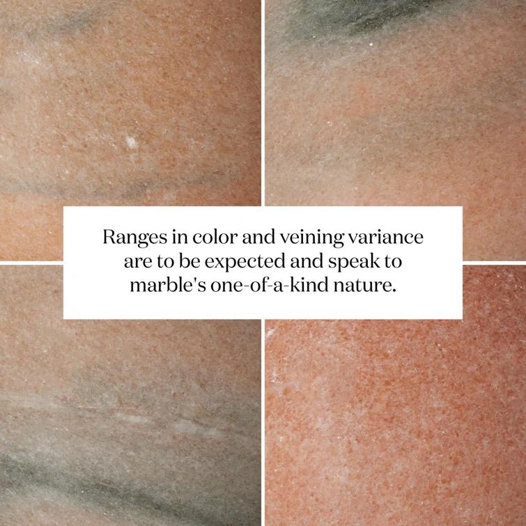 Jasmine Round Dining Table - Natural/Blush Marble