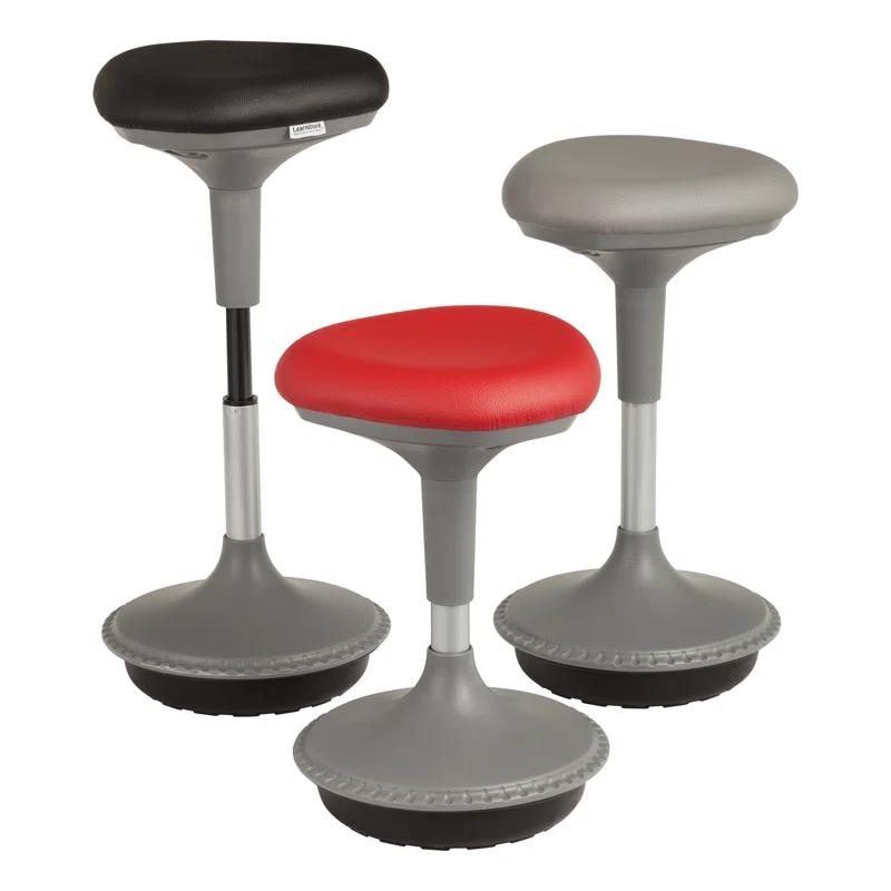 Learniture Adjustable Height Backless Foam-Padded Active Learning Stool