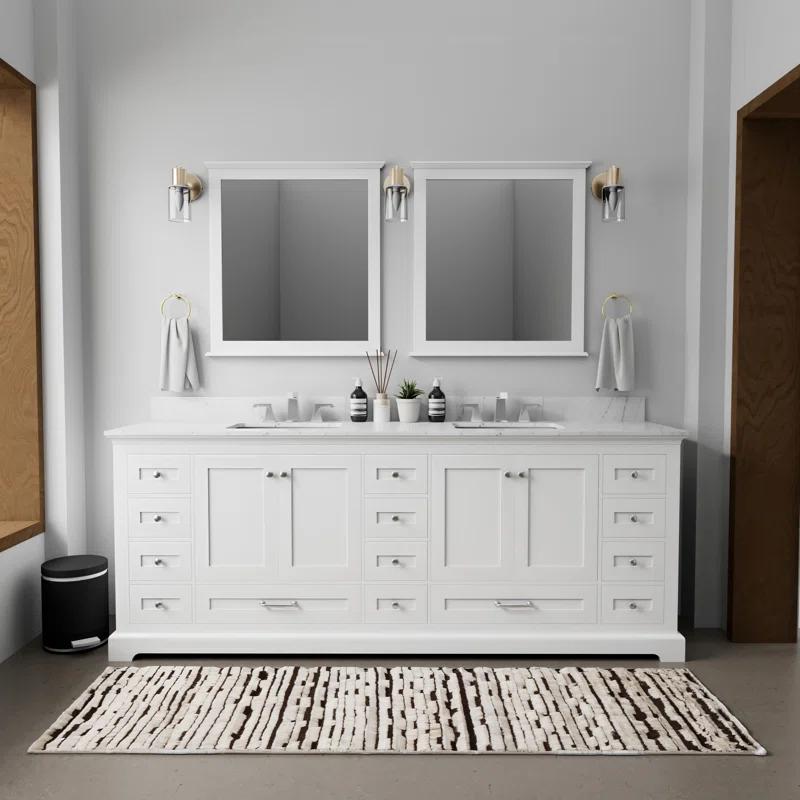 Lexora Dukes 84" Double Bathroom Vanity Base Only