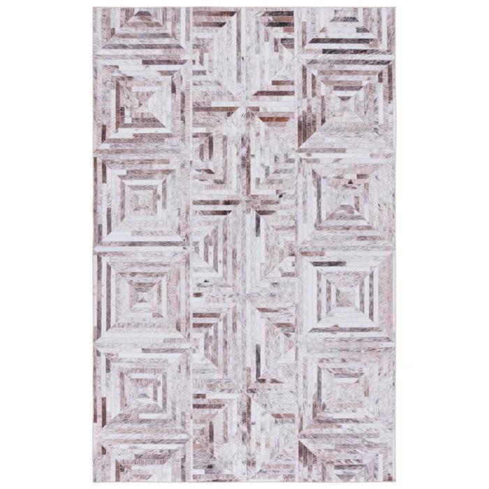 Foundry Select Faux Hide Performance Machine Washable Geometric Rug