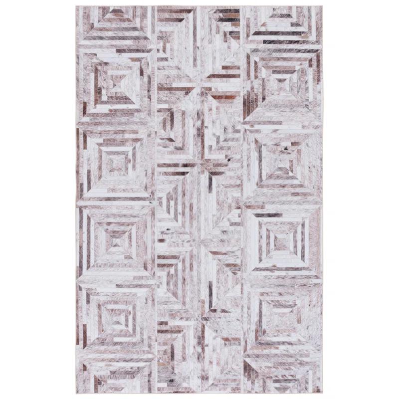Foundry Select Faux Hide Performance Machine Washable Geometric Rug