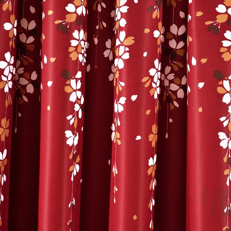 Lush Decor Weeping Flowers Floral Room Darkening Thermal Rod Pocket Curtain Panels (Set of 2)