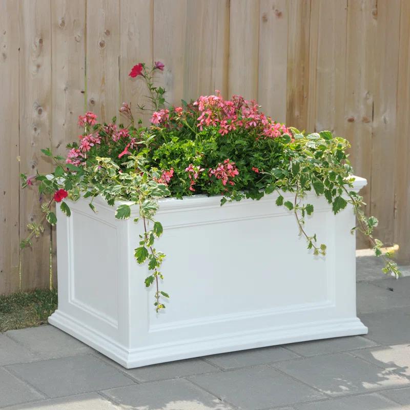 Winston Porter Anastasiya 20"x36" Resin Planter with Water Reservoir