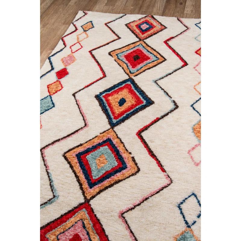 Novogratz Bungalow Olivia Tufted Red/Cream Rug