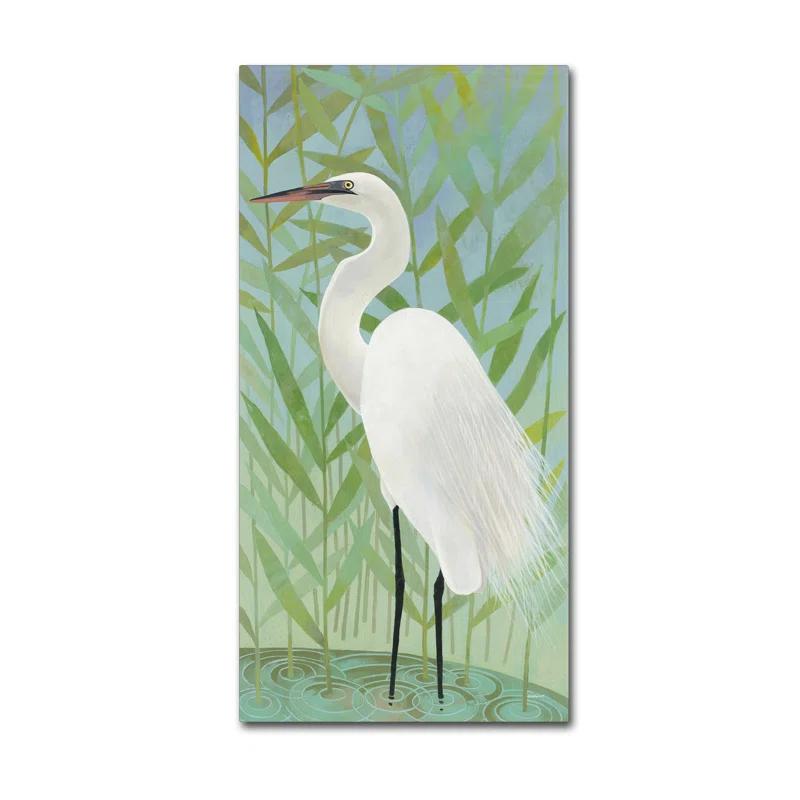 Trademark Fine Art Kathrine Lovell " Egret By The Shore II " by Kathrine Lovell