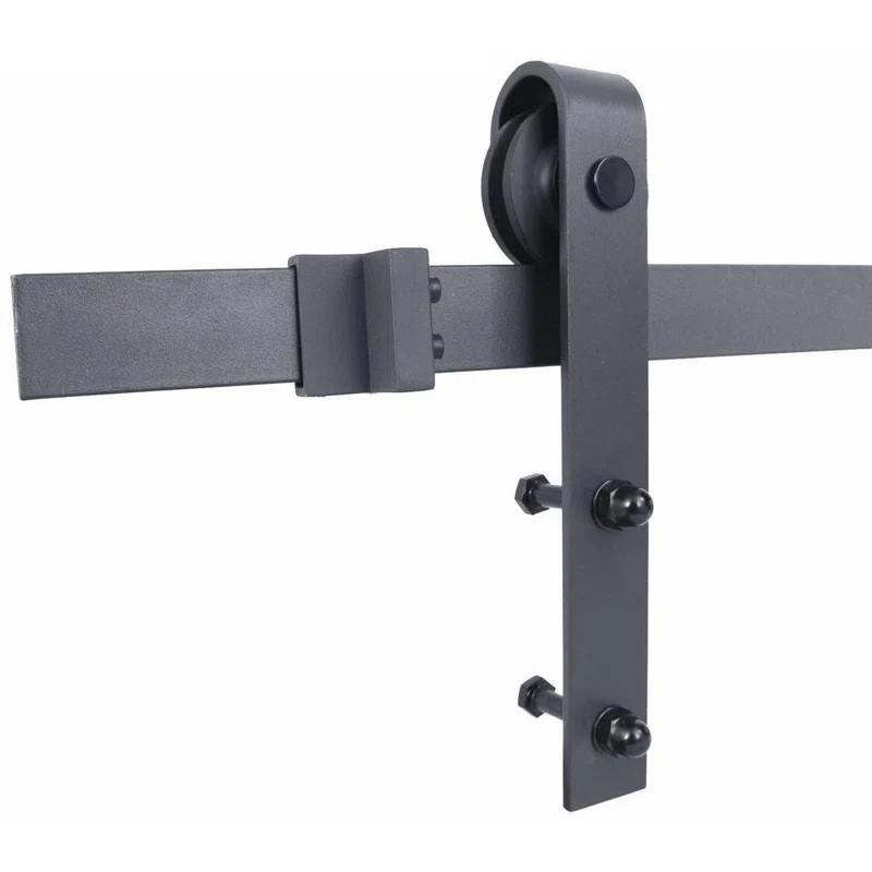 Calhome 84'' Hollow Paneled Painted with Installation Hardware Kit Barn Door