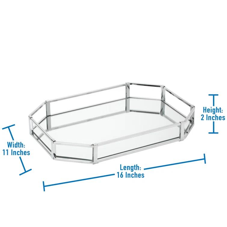 Simplify Trellas Octangular Design Mirror Vanity Tray & Reviews | Wayfair