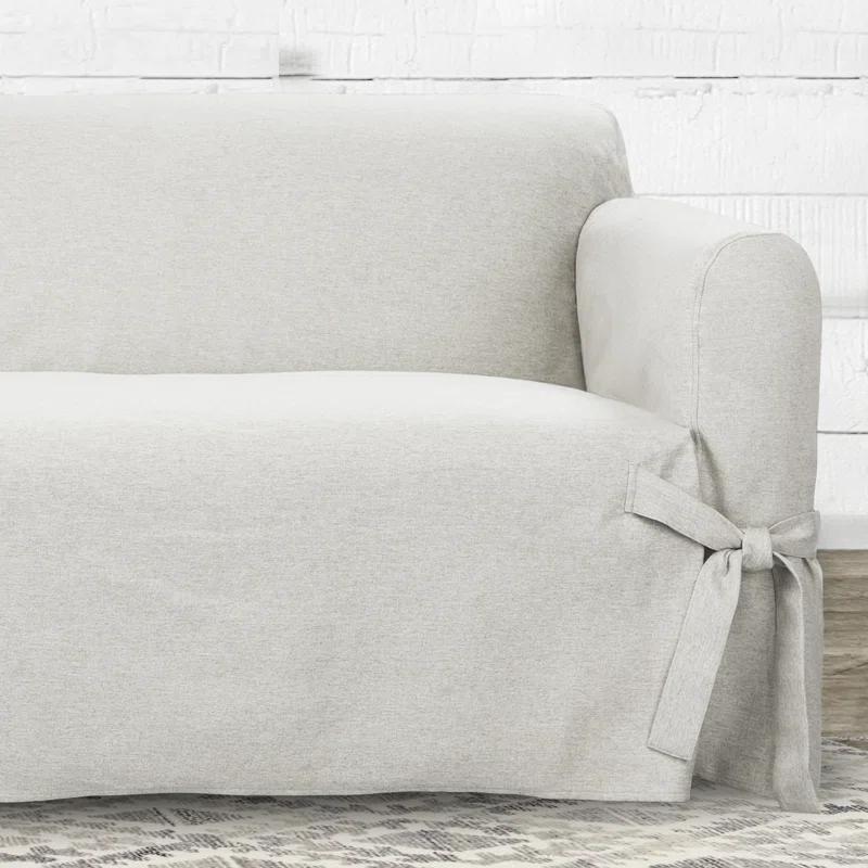 Sure Fit Polyester Box Cushion Loveseat Slipcover