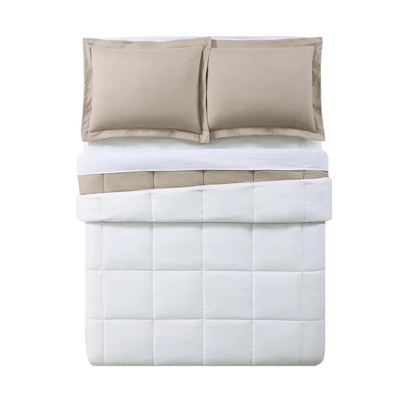 Everyday Baffle Box Stitch Comforter Set