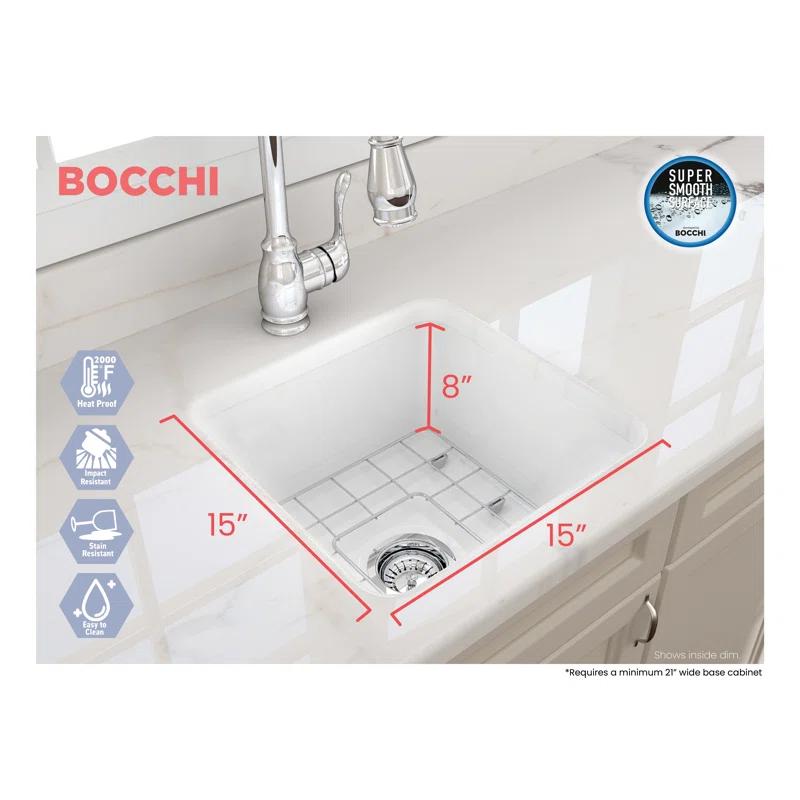 Sotto 18'' L Single Bowl Fireclay Kitchen Sink