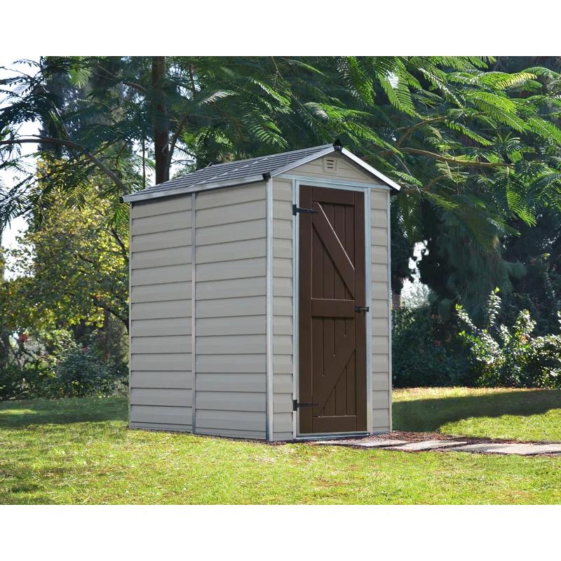 Canopia Palram - Canopia SkyLight 4 ft W x 6 ft D Polycarbonate Shed - Tan