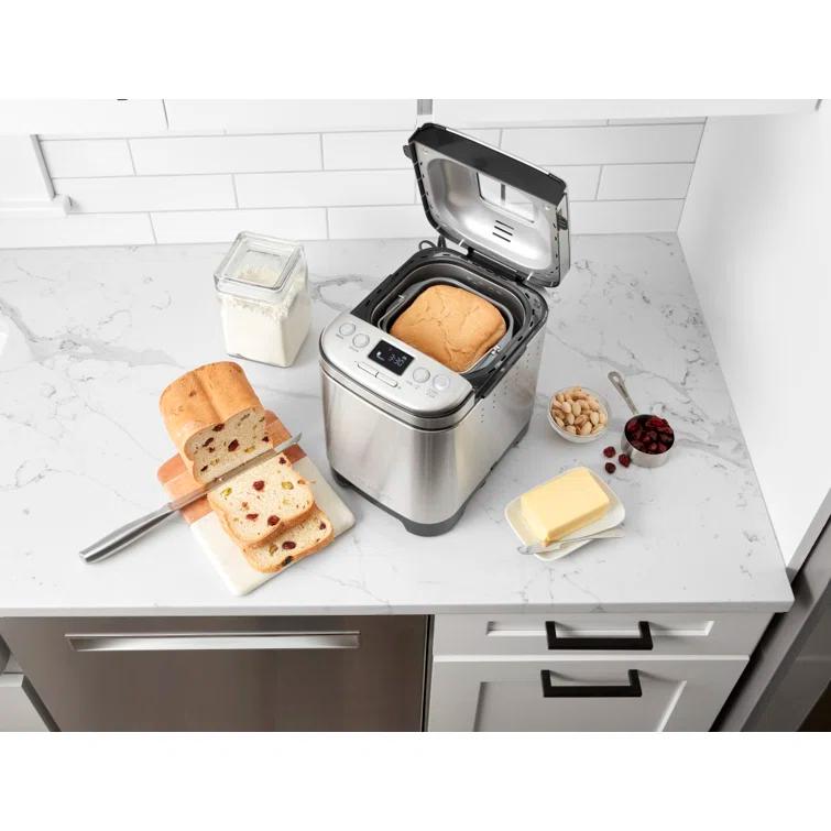 Cuisinart Bread Maker Machine, Compact and Automatic, Customizable Settings, Up to 2lb Loaves
