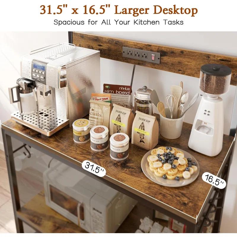 Quintano 31.5'' Baker's Rack with Microwave Compatibility