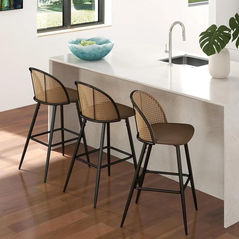 Bayou Breeze Upholstered Swivel Bar & Counter Stool (Set Of 2)