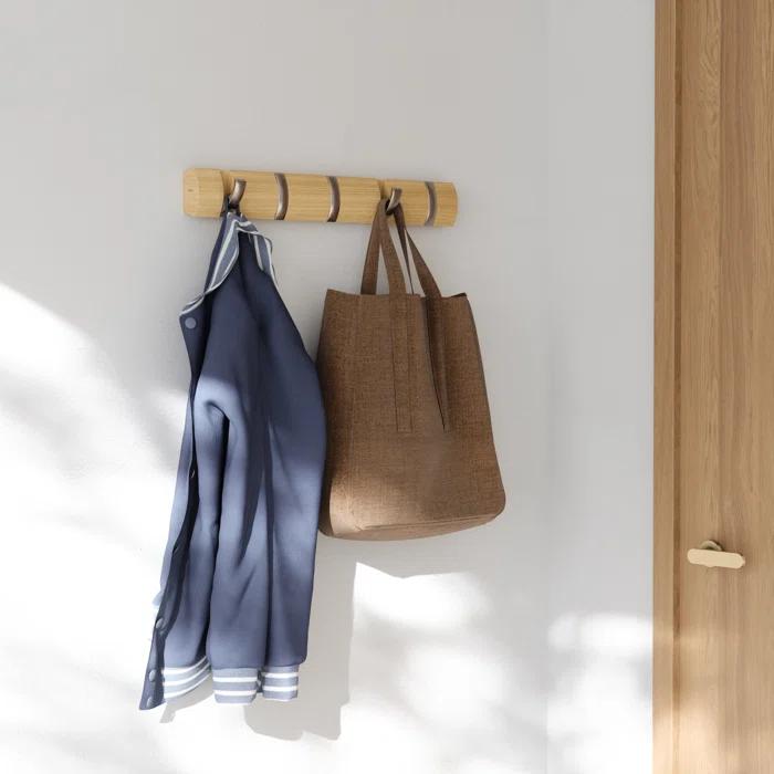 Flip 5 - Hook Solid Wood Coat Rack