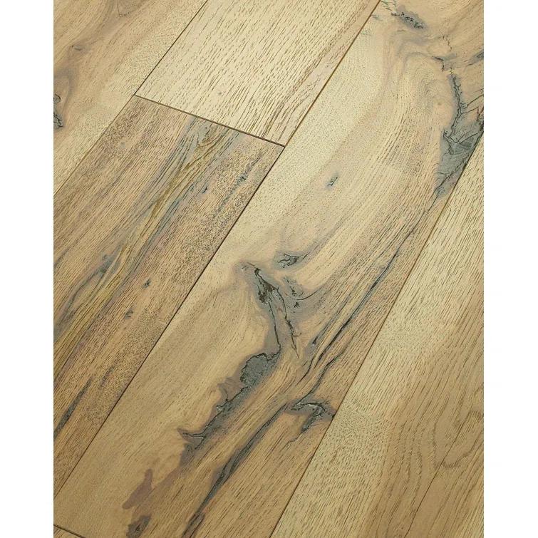 Shaw Chevalry Hickory 7-in W x 11.3 mm T x Varying Lengths Wire Brushed Engineered Hardwood Flooring