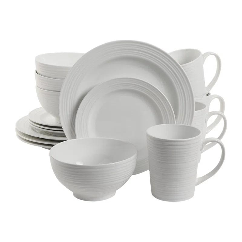 Gibson Amelia Court 16 Piece Dinnerware Set, Service for 4