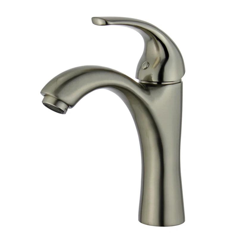 Bellaterra Home 10165B1-BN Seville Single-Hole Bathroom Faucet with Drain Assembly