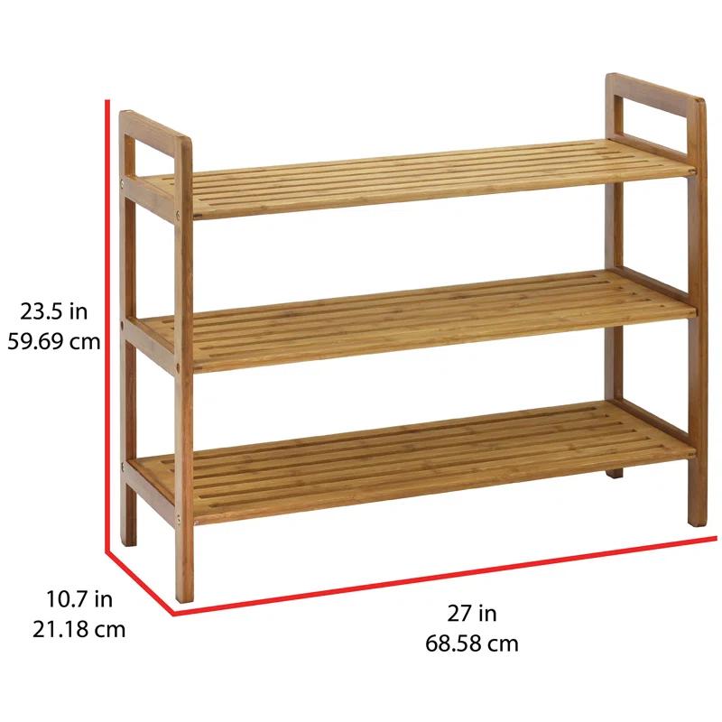 Symple Stuff 12 Pair Stackable Solid Wood Shoe Rack